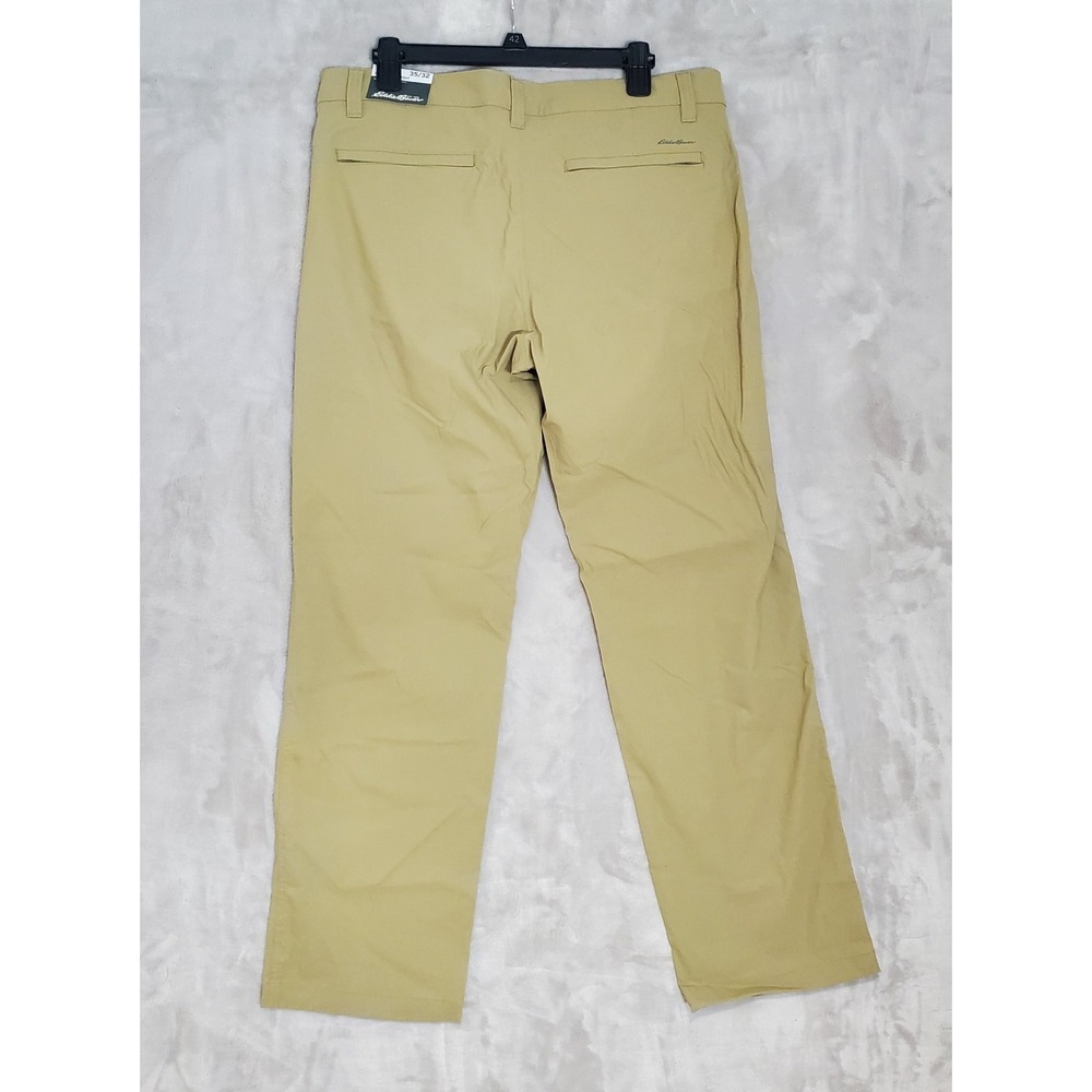 Eddie Bauer Pants Mr Horizon Guide Chino Saddle Mens 35x32 Travex Tan NWT - Picture 7 of 11